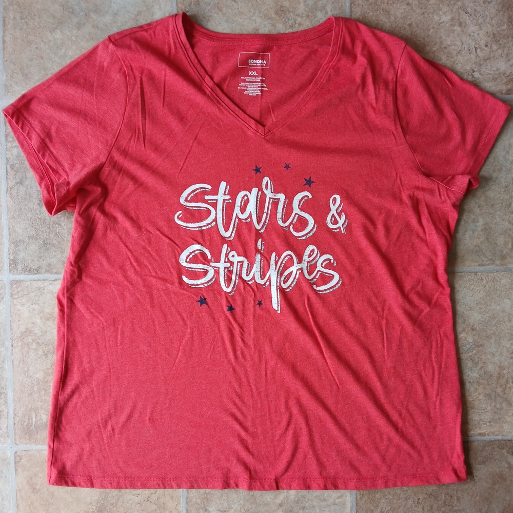 Sonoma Red 'Stars & Stripes' Short Sleeve Tee